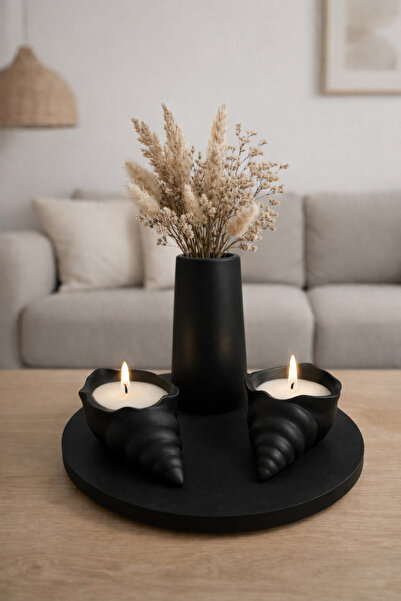 DEREN Dekoratif biblo vazo tepsi set aksesuar hediyelik ev yaşam ofis