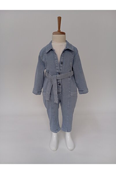 Noy Noy Denim Kot Tulum Sweat 2'li Takım Bebek Salopet Tulum