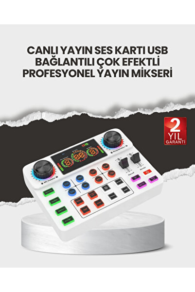 OEM Çok Efektli Canlı Yayın Ses Mikseri USB ve Kablosuz Uyumlu - ANINDASEPET2...