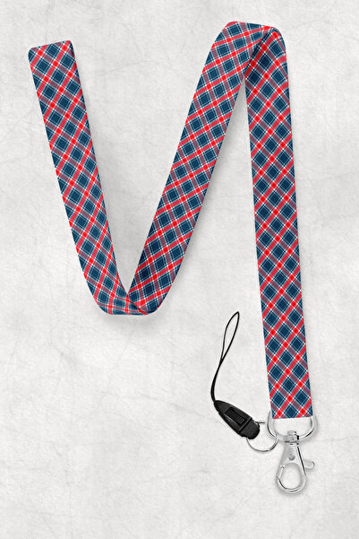 BUEMİ Red and Blue Neck Strap, Neck Strap Lanyard, Card and Phone Holder - Ba...
