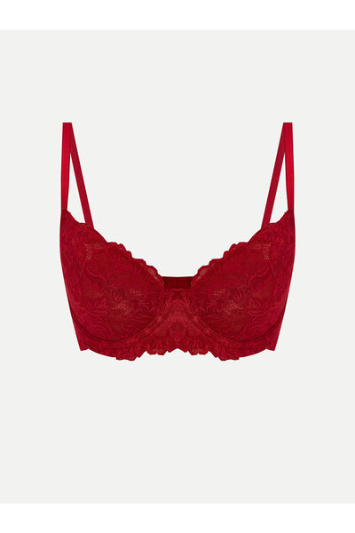 LC Waikiki Özmarka Yeni Sezon Balenli Dolgusuz Dantelli Tişört Sütyen