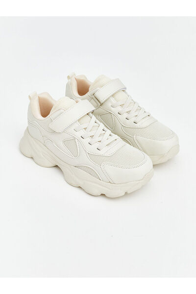 LC Waikiki Beige Lace-Up Women's Sneakers