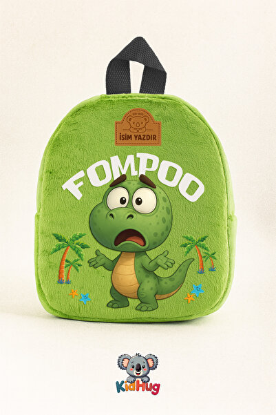 KidHug Dinosaur Printed Patterned Soft Backpack Plush Kindergarten – Nursery ...