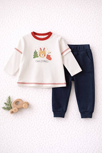 The Nest Kids Holiday Joy Premium Organic Cotton Christmas Themed Double Baby...