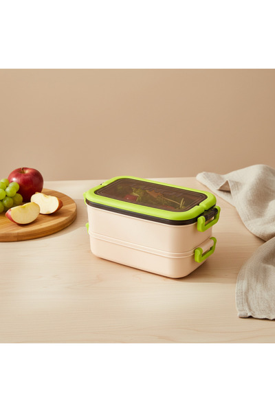 YAZICI Portable Food Container 2-Layer Lunchbox Diet Nutrition Box Storage Co...