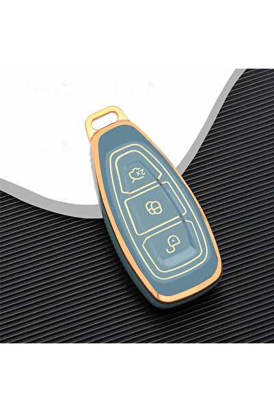 Alazpay Husă pentru chei Ford Focus Fiesta Mondeo Kuga C Max B Max Gold Edge ...