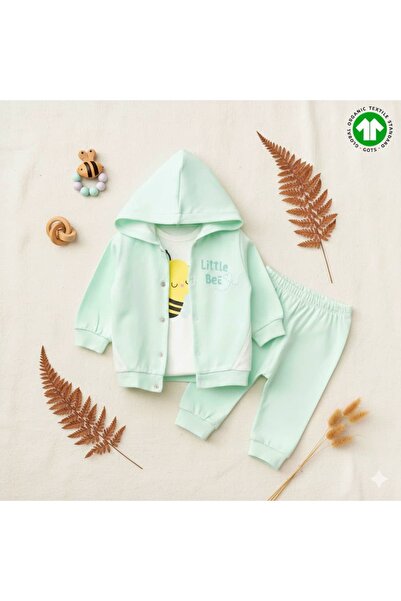 The Nest Kids مجموعة من بغطاء رأس قطع من القطن العضوي بتصميم النحل من Pure Co...