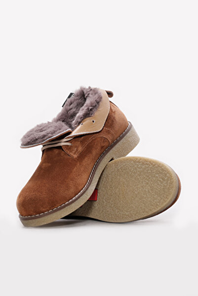 Ayakkabıhane Women's Boots with Fur Inside and Genuine Suede Leather Outside,...