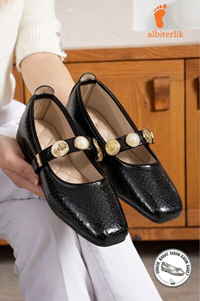 AlbiShoes Ženske Snake Koža Model Baletanke Dnevne kancelarijske cipele sa do...