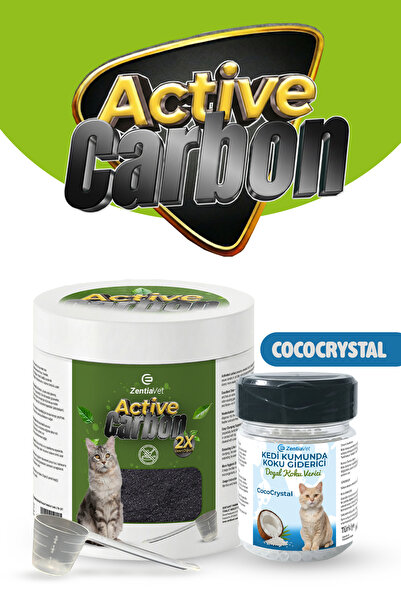 zentiavet Active Carbon Kedi Kumu Koku Giderici Aktif Karbon 200 gr ve CocoCr...