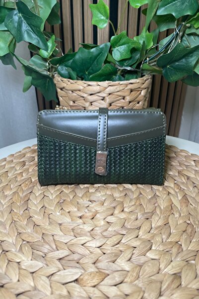 themoiss Kadım Khaki Wallet - Card Holder Detail - Fibag