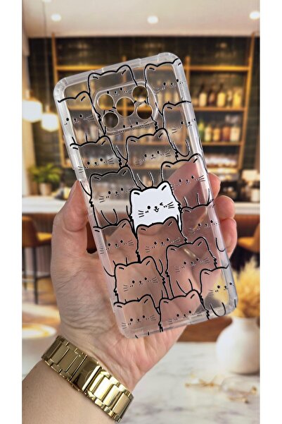 Vip Case Poco X3 Compatible Manycat Patterned Transparent Shock-Absorbing Cam...