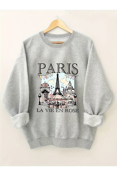 Deocept Дамска блуза с принт за колоездене, свободна кройка