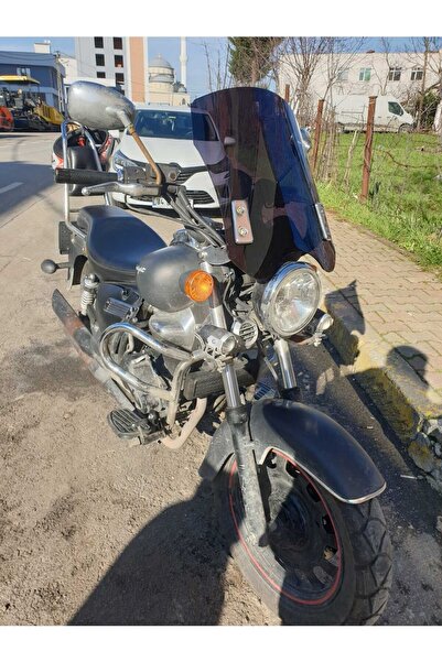 MOTOCAM Küba Süperlight 125 Ön Cam 2008-2026 Model 53cm Siyah Renkli 4mm APAR...