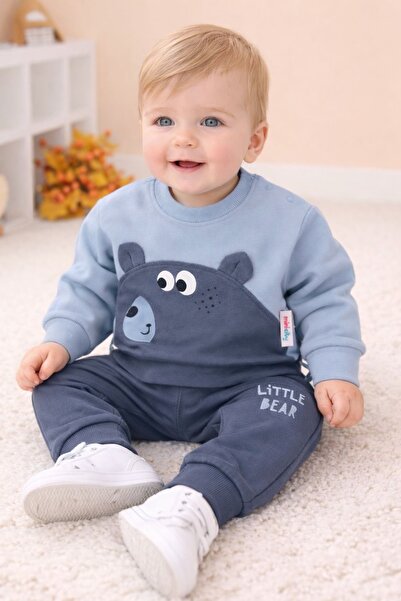 vovido kids 6-24 Months Baby Boy Tracksuit Set – Teddy Bear Pattern, 100% Cot...