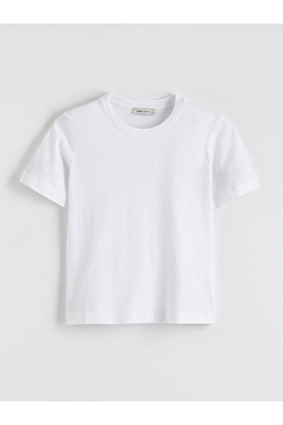 LC Waikiki طاقم الرقبة تي شيرت المرأة