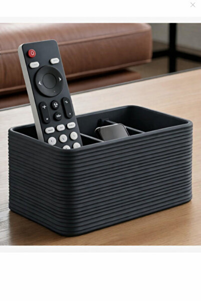 3DAKSESUAR Kaburgalı Tasarım Uzaktan Kumanda Tutucu, Uzaktan Kumanda Kutusu