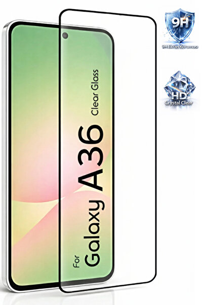 Tech&bello accessories واقي شاشة زجاجي لسامسونج A36 - A56، تغطية كاملة، مضاد ...