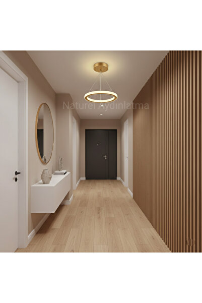 N Naturel Aydınlatma 30 cm Minimalist Halka LED Avize - Çift Yönlü Aydınlatma...