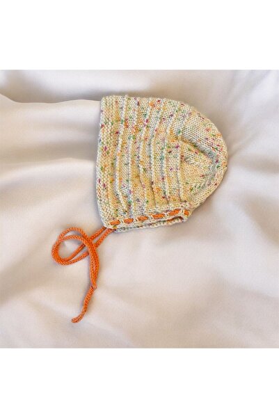 The Cloudish Shop Hand Knitted Laura Lora Baby Beanie - Hat Bonnet Cream Colo...