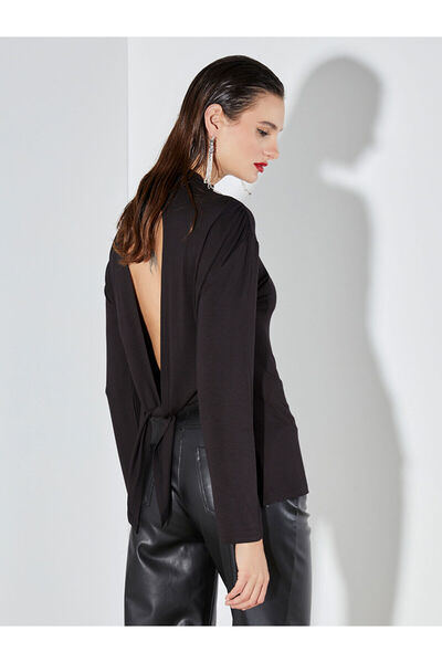 LC Waikiki Mock Neck Backless Blouse