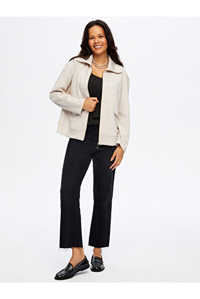 Faik Sönmez Relax Önü Fermarlı Örme Ceket Sweatshirt W26SWT012