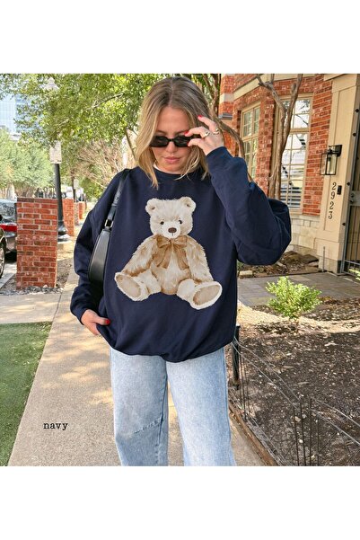 STİLL MAY COLLECTİON Φούτερ Teddy Bear με τύπωμα από οργανικό βαμβάκι