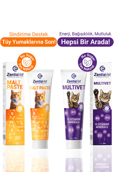 zentiavet Kedi Malt Paste Multivet Kedi Maltı Kedi Vitamini Multivitamin Malt...