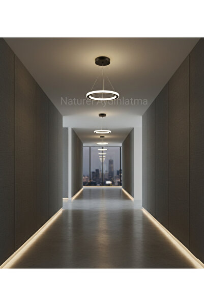 N Naturel Aydınlatma 30 cm Minimalist Halka LED Avize - Çift Yönlü Aydınlatma...