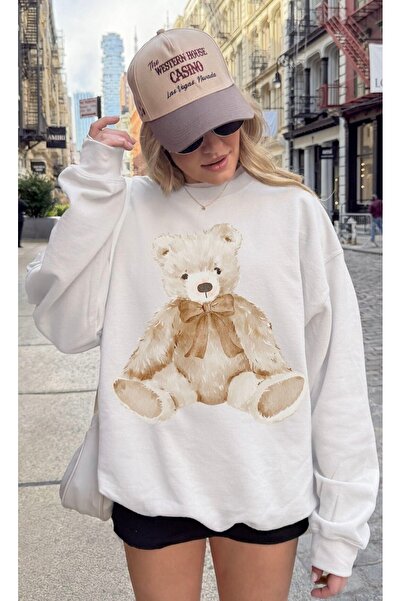 STİLL MAY COLLECTİON Φούτερ Teddy Bear με τύπωμα από οργανικό βαμβάκι