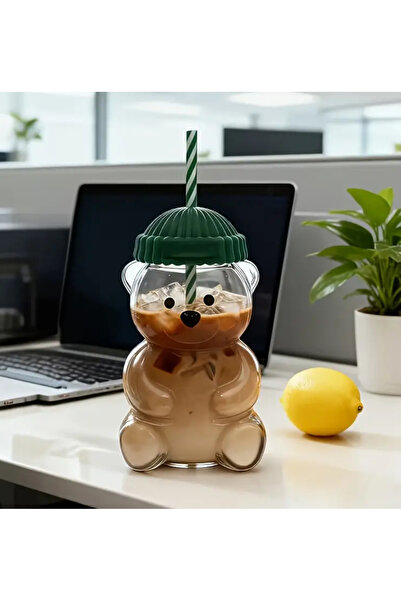 OzzConcept Bearista Cam Pipetli Bardak/Tumbler