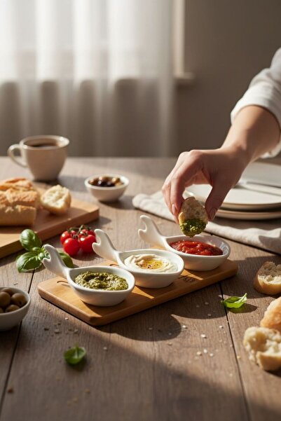 TB Tamer Bayrakçeken Masaj Aletleri Ve Tıbbi Ürün 3-Piece Porcelain Sauce Bow...