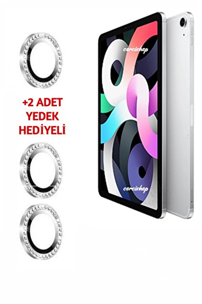 corcishop iPad A16 11 Inç 2025 Uyumlu Taşlı Kamera Lens Koruyucu Kırılmaz Tem...