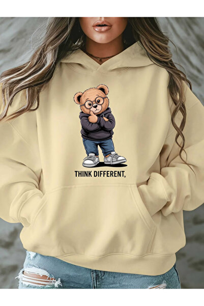 ibibik moda Printed Unisex Oversized /Relaxed Fit Basic Thick/Fleece Lined Ho...