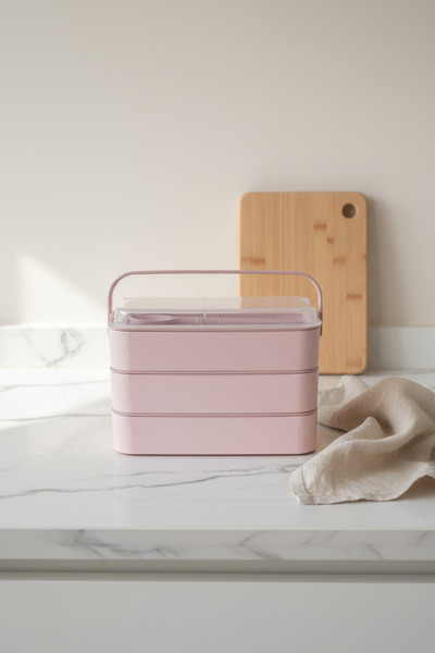 YAZICI 3 Katlı Taşınabilir Yemek Kabı Lunch Box Diyet Beslenme Kutusu Saklama...