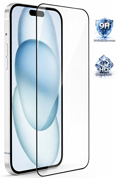 Tech&bello accessories واقي شاشة زجاجي لآيفون 15 بتغطية كاملة مضاد للكهرباء ا...