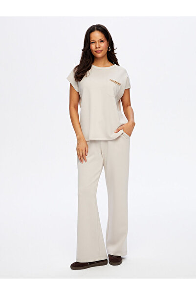 Faik Sönmez Relax Kısa Kollu Kemik Aksesuar Detaylı Sweatshirt W26SWT013