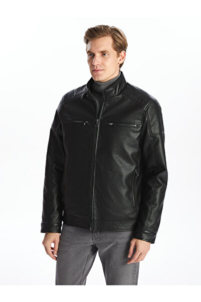 LC Waikiki Özmarka New Season Standard Mold guler ridicat Palton pentru bărba...