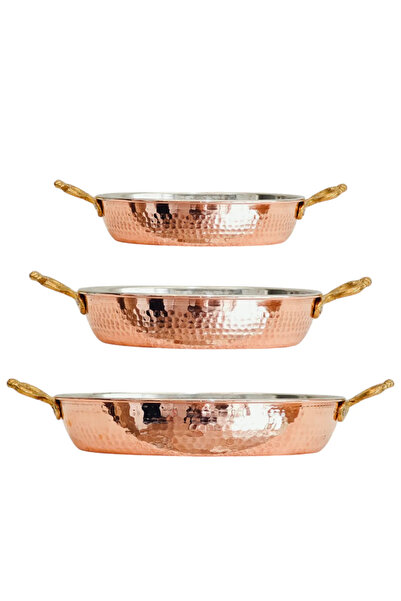 modabakir Thick Copper Pan Set of 3