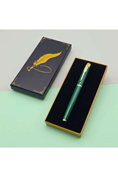 Generic Brand Boxed Green Rollerball Pen