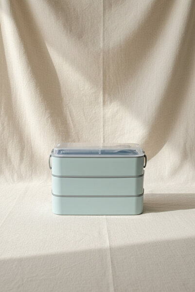 YAZICI 3 Katlı Taşınabilir Yemek Kabı Lunch Box Diyet Beslenme Kutusu Saklama...