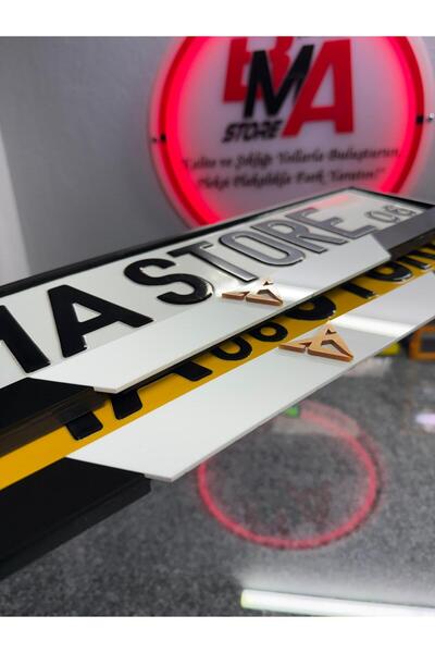 BMASTORE06 BMASTORE CUPRA LOGOLU ZEBRA MODEL Pleksi Plakalık (1çift,adet)