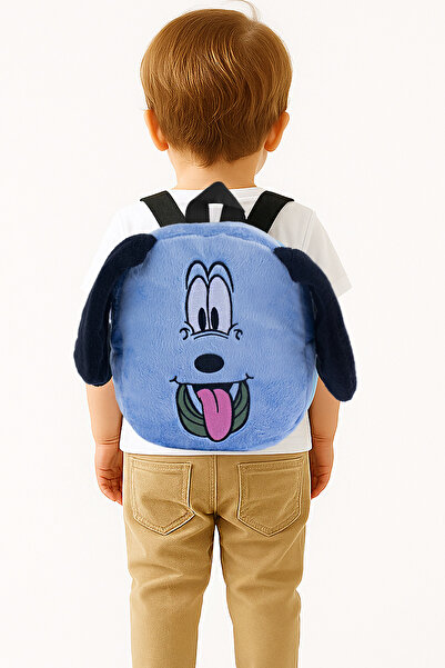 KidHug Dog Embroidered Soft Plush Bag Kindergarten – Daycare 0-8 Years Old Ba...