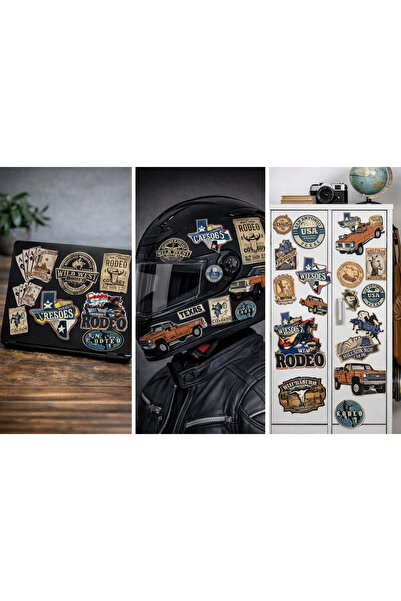 Limitless Design مجموعة ملصقات أمريكان وايلد ويست (الغرب البري) مقاس 22x30 سم