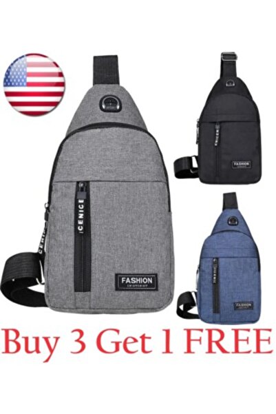 Zen Store Men Multipurpose Outdoor Chest Pack Earphone Hole Crossbody Shoulde...