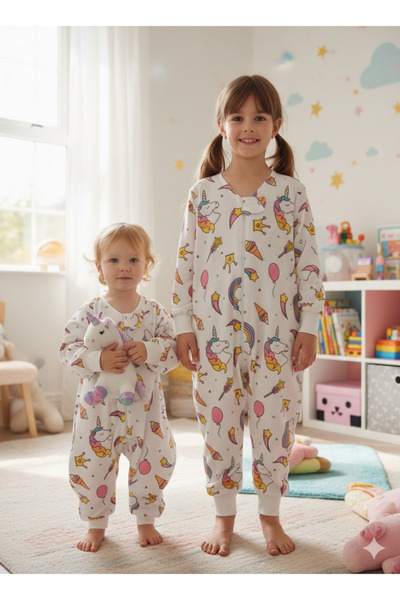 Wenaris KOLLU Uyku Tulumu %100 Doğal Pamuk Çift Kat PAZEN Özel Kumaş Unisex 1...