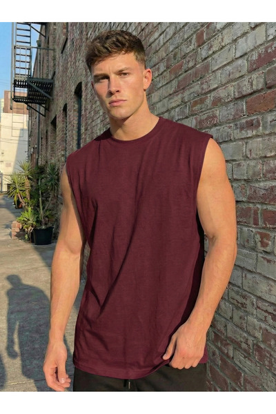 Pear Wear Unisex Plain Sleeveless Zero Sleeve T-Shirt