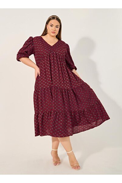 Generic Layered Dress with Floral Print