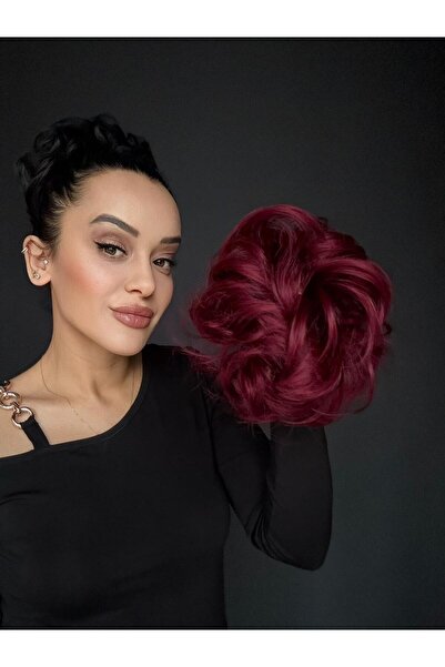 Suzan Peruk Pratik Saçlı Lastikli Topuz Tokası Renk seçenekli Takılıış videolu