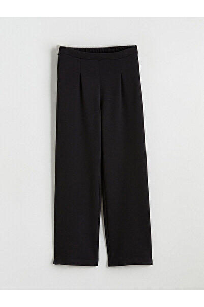 LC Waikiki M&B Collection Μαύρο Φαρδύ Πόδι Με πιέτες Κοριτσίστικο Φούτερ